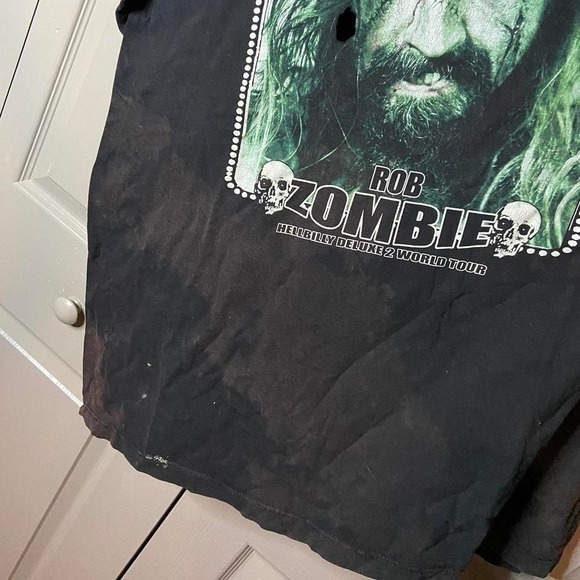 VTG rob zombie shirt size XL holes destressed Vintage grunge band tee rare - Picture 3 of 6
